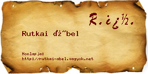 Rutkai Ábel névjegykártya