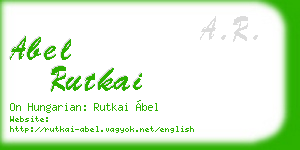 abel rutkai business card
