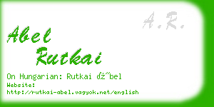 abel rutkai business card